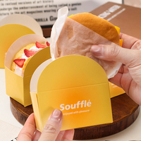 Emballage en carton pour pâtisserie, pliable, biodégradable, respectueux de l'environnement, avec logo personnalisé, pour les en-cas, les pâtisseries sucrées, les aliments