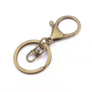 Fermoirs de homard pivotants en métal de haute qualité bricolage clé porte-clés fendu chaînes avec crochets et Clips résultats de bijoux et composants - Product Image 1