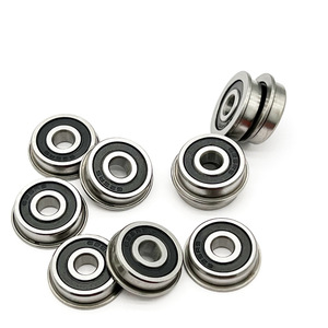 Rodamientos de Brida Miniatura F624-2RS 4x13x5 mm de Acero Cromado 2RS Sellados de Precisión, Rodamientos de Bolas de Ranura Profunda para Juguetes y Fitness - Product Image 1