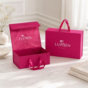 Custom Logo Coated Paper Folding Magnetic <strong>Gift</strong> Box with Handle Recycled Materials Glossy Lamination <strong>pink</strong> <strong>Gift</strong> <strong>Boxes</strong> - Product Image 2