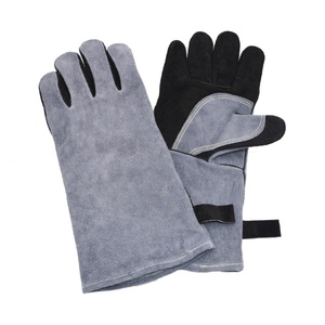 Guantes de Trabajo de Cuero Resistentes al Calor AmpsafeX de 16 oz, Guantes de Seguridad Personalizables Sin Silicona para Barbacoa, Soldadura, Cocina y Uso en Horno - Product Image 4