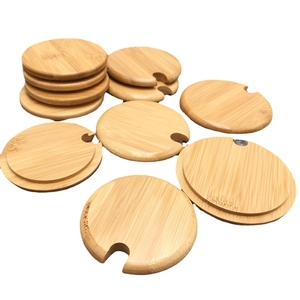 Barattolo di candela di vetro bianco smerigliato con coperchio in <span class=keywords><strong>legno</strong></span> e tappi in <span class=keywords><strong>legno</strong></span> massello scatola di bambù modello decorativo e <span class=keywords><strong>pittura</strong></span> <span class=keywords><strong>per</strong></span> mensole - Product Image 2