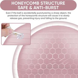 كرة تمارين يوغا ولياقة بدنية وولادة مقاومة للانفجار والانزلاق مع مضخة سريعة، سعة 2000 رطل، ألوان وأحجام متعددة - Product Image 5