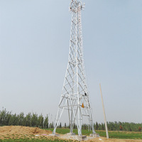 Tour de télécommunication autoportante galvanisée à chaud pour antenne micro-ondes 4G 5G GSM