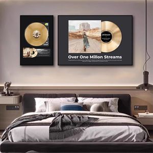 Décoration Murale Vinyle Vintage : Art Mural Rétro Musical, Impression sur Toile Giclée pour Café, Bar, <span class=keywords><strong>Studio</strong></span> – Décoration Murale Nostalgique en Gros - Product Image 3