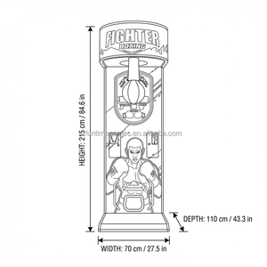 Machine interactive de mesure de coup de poing de boxe d'arcade de sport Machine de jeu de boxe de sac de frappe à jetons - Product Image 3