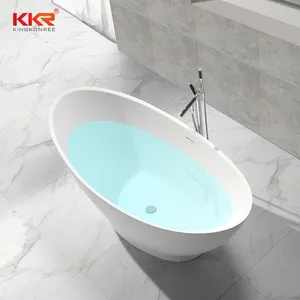 Kkr Badewanne Freistehendes Badezimmer Japanische kleine Badewanne Oberfläche Stein Modernes massives Acryl Freistehendes Einweichen Matt & Gloss