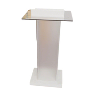 Vente en gros de plexiglas transparent personnalisé, design moderne, acrylique transparent, portable, chaire, exposition, podium d'église pour mariage