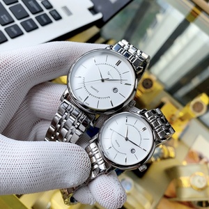 Montre de luxe haut de gamme pour couple, mouvement à quartz mécanique, cadran à motif soleil, bracelet en acier inoxydable, étanche, pour Omegaes - Product Image 1