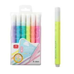 Custom Highlighters 6pcs/set Color Highlighter Pen Markers For School Office Fluorescent Pen