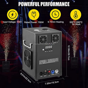 Vente en gros 700W DMX Machine à effets de scène Feux d'artifice à étincelle froide Photomaton pour mariages Fêtes 360 Machine à cierges en métal - Product Image 4