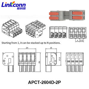 ขั้วต่อสายไฟบล็อกขั้วต่อทองเหลืองหัวต่อแบบก้านไม่เจ็บปวด APCT-2604D-2P - Product Image 5