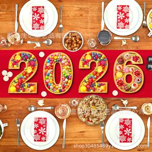 Wooden 2026 <b>Tray</b> Letter Print Serving Dish For Party <b>Snacks</b> Fruits Vegetables Cheese Residential Use - Product Image 1