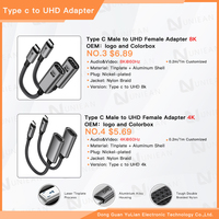 Adaptateur USB-C vers 4K UHD UNIEAN, 60 Hz, câble USB-C vers UHD, adaptateur HDTV, connectez votre téléphone portable à votre téléviseur