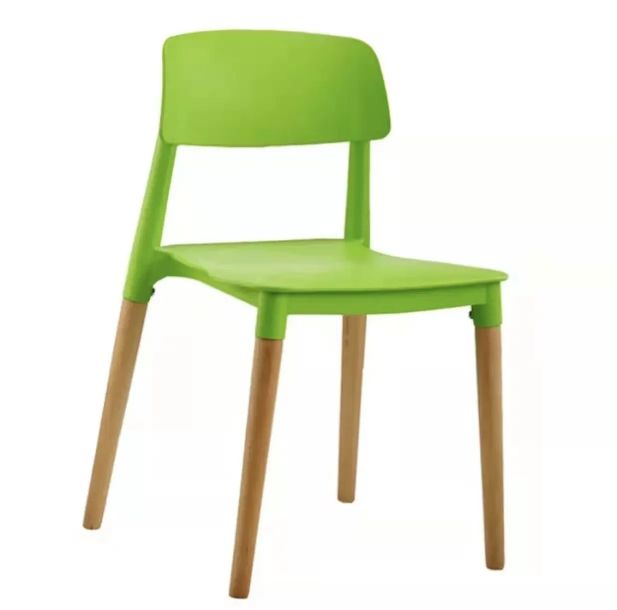 COMNENIR nordic leisure cafe stackable buy plastic chairs seat with wooden legs manufactures