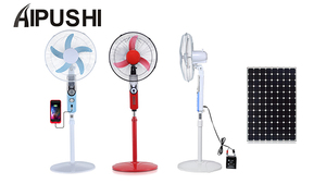 Ventilateur sur Pied Électrique et Solaire à Batterie Rechargeable avec Chargeur Mobile USB et Lumière LED - Product Image 6