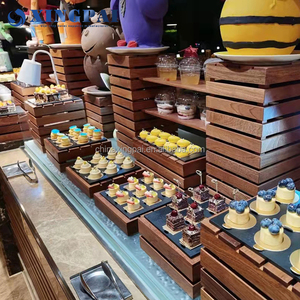 XINGPAI Đĩa Trưng Bày Trái Cây Tráng Miệng Bánh Ngọt Bằng Gỗ Nguyên Khối Cho Tiệc Cưới Giá Trưng Bày Bánh Ngọt Bằng Gỗ Tự Chọn Và Giá Trưng Bày - Product Image 3