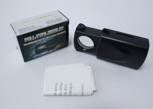 Kaca Pembesar Perhiasan Mini LED Daya Tinggi Portabel Plastik Tarik Keluar MG21008 20X - Product Image 4