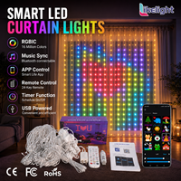 Guirnalda de Luces LED RGB WS2811 de 400 LED, Alimentación por USB DC5V, IP54, para Decoración de Interiores, Hogar, Dormitorio, Ventana, Fiestas