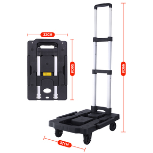 Opvouwbare En Draagbare Kar Hotel Keuken Luchthaven Vrachtvervoer Overdracht Opvouwbare Grote Chassis Handkar Flatfrom <span class=keywords><strong>Trolley</strong></span> - Product Image 1