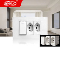 Interrupteurs et prises murales F6E-118 IP44 avec ports USB 10A/220-250V pour usage domestique et commercial Fabrication d'interrupteurs muraux