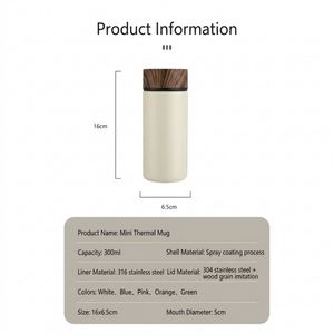 Promotional Mini Vacuum <b>Flask</b> Leakproof Stainless Steel Thermos Custom Logo 300ml Water <b>Bottle</b> Factory Price Fast Shipping - Product Image 3
