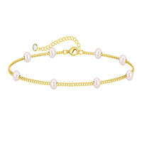 Bracelet minimaliste bohème pour femme, bijou religieux tendance en cuivre avec petite perle et fine chaîne, idéal comme cadeau