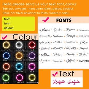 Dropshipping Letrero de Neón con Logo Personalizado Letras de Luz Led en Acrílico para Salón Tienda Abierta Pared Exterior Cumpleaños Boda Negocio - Product Image 6