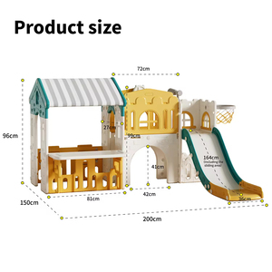 Trong Nhà Toddler Sân Chơi Thiết Bị Bé Playhouse Trẻ Trượt Đu Bộ Nhà Trò Chơi Đồ Chơi Nhựa Trượt Cho Trẻ Em Chơi Lều - Product Image 6