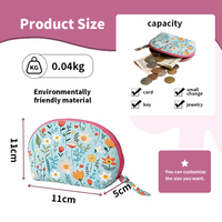 Dompet Koin Mini Kanvas Berkualitas Tinggi dengan Cetak Sublimasi Custom Pabrik, Dompet Uang Receh Jepang Lucu, Tas Gantungan Kunci Kain
