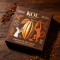 Boîte à chocolat de luxe avec estampage à chaud, marron, production en 72h, emballage cadeau en carton anti-écrasement