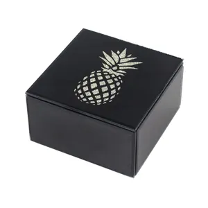 小黑色方形玻璃盒玻璃首饰盒纪念品收纳盒女孩礼品