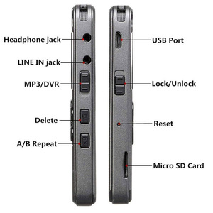 Enregistreur vocal Lecteur MP3 pour entrevue de classe de conférence Grande batterie transfrontalière 800mAh - Product Image 5