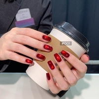 Vernis à ongles gel œil de chat rouge agate nuit sombre, vernis à ongles gel œil de chat rouge vin cerise