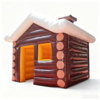 Mini-tente de camping gonflable avec toit blanc enneigé, trampoline gonflable personnalisé, abri de protection extérieur pour location