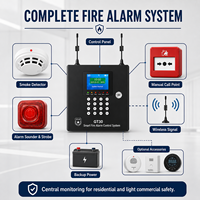 Sistem Alarm Kebakaran Nirkabel yang Dapat Diatur Alamatnya dengan Panel Suara dan Antarmuka Layar Sentuh Bahan ABS Portabel