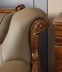 Nouveau canapé en cuir Uginwood chinois haut de gamme pour salon, combinaison de canapés modernes et simples en cuir de vachette première couche pour villa de luxe - Product Image 3