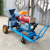 Pièce de broyeur de moteur diesel Machine de fabrication de sciure de bois industrielle/broyeur de bois concasseur mobile