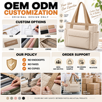 Sac à main en nylon imperméable personnalisé pour les trajets quotidiens, les courses, grande capacité, multi-poches, sac à bandoulière pour femmes