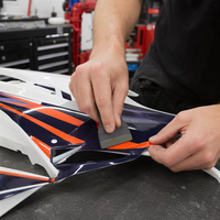 Vinilo Autoadhesivo de PVC de Alta Adhesión, Superficie de Bajo Consumo Energético, Plástico ABS, Sin Levantamiento de Bordes, Envoltura Impermeable para Motocross y Bicicletas de Tierra
