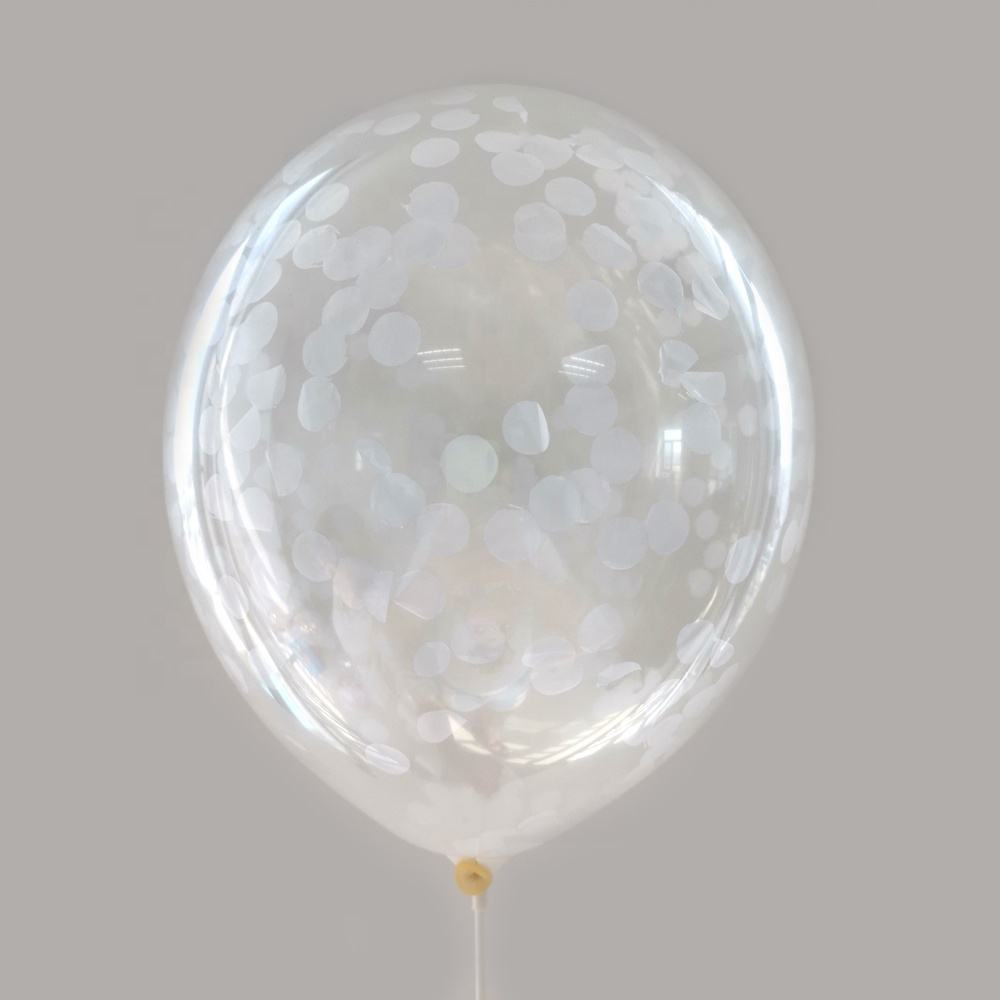ballon de confettis blanc