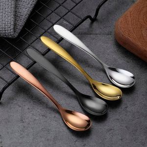 Small Stainless Steel Tea <b>Coffee</b> Dessert <b>Spoon</b> Set Gold Black Copper Color for Stirring - Product Image 2