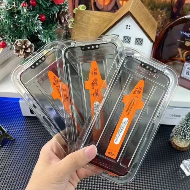 Dust Free Installation Kit Tempered Glass Screen Protector One Click Quick Apply for IPhone 17 Pro Max 16 Pro 15 Pro Max