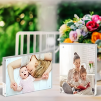Cadres photo magnétiques en acrylique transparent double face sans cadre sur mesure 8x6