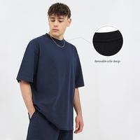 T-shirts personnalisés pour hommes, style vintage, respirants, coupe ample, 100 % coton, fabricant de vêtements classiques haut de gamme, usine de vêtements lourds, faible MOQ