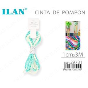 ริบบิ้นอิลัน ปอมปอม 1 ซม.x3 ม. ตกแต่งงานฝีมือหลากสี - Product Image 1