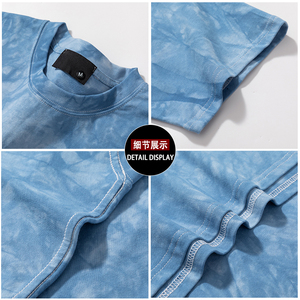 Wholesale Fashionable 100% <strong>Cotton</strong> T-Shirt 250g Washed Knitted Fabric Tie Dye Design for Men's Casual <strong>Wear</strong> - Product Image 3