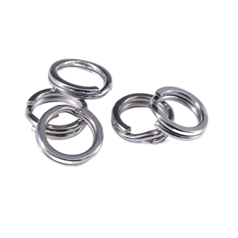 DN stainless steel flat split rings o ring fishing double loop for saltwater