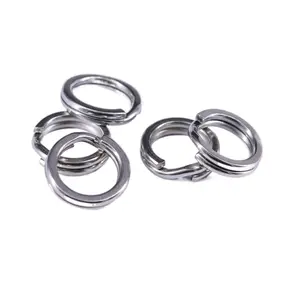 DN RVS Platte Splitringen O Splitring Visserij Dubbele Lus voor Zoutwater Aasconnector - Product Image 1