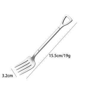 Cuillère à pastèque, spatule, fourchette en acier inoxydable 304, cuillère à dessert créative pour enfants, couleur unie, lavage à la main uniquement - Product Image 3